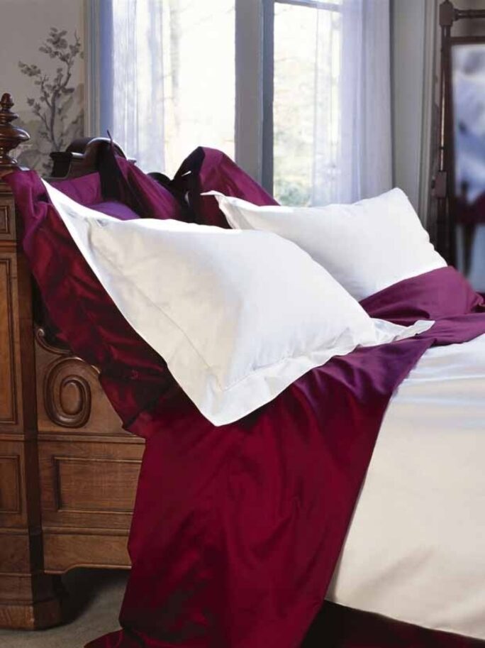 Vandyck satijnen kussensloop Oxford wit